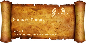 German Manon névjegykártya